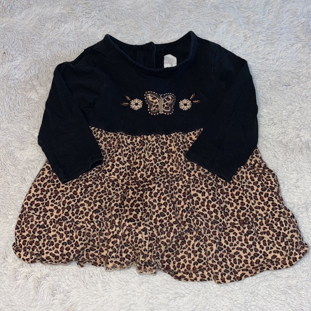 (3 for $10) Sophia rose 12 month cheetah print long sleeve baby girl clothing